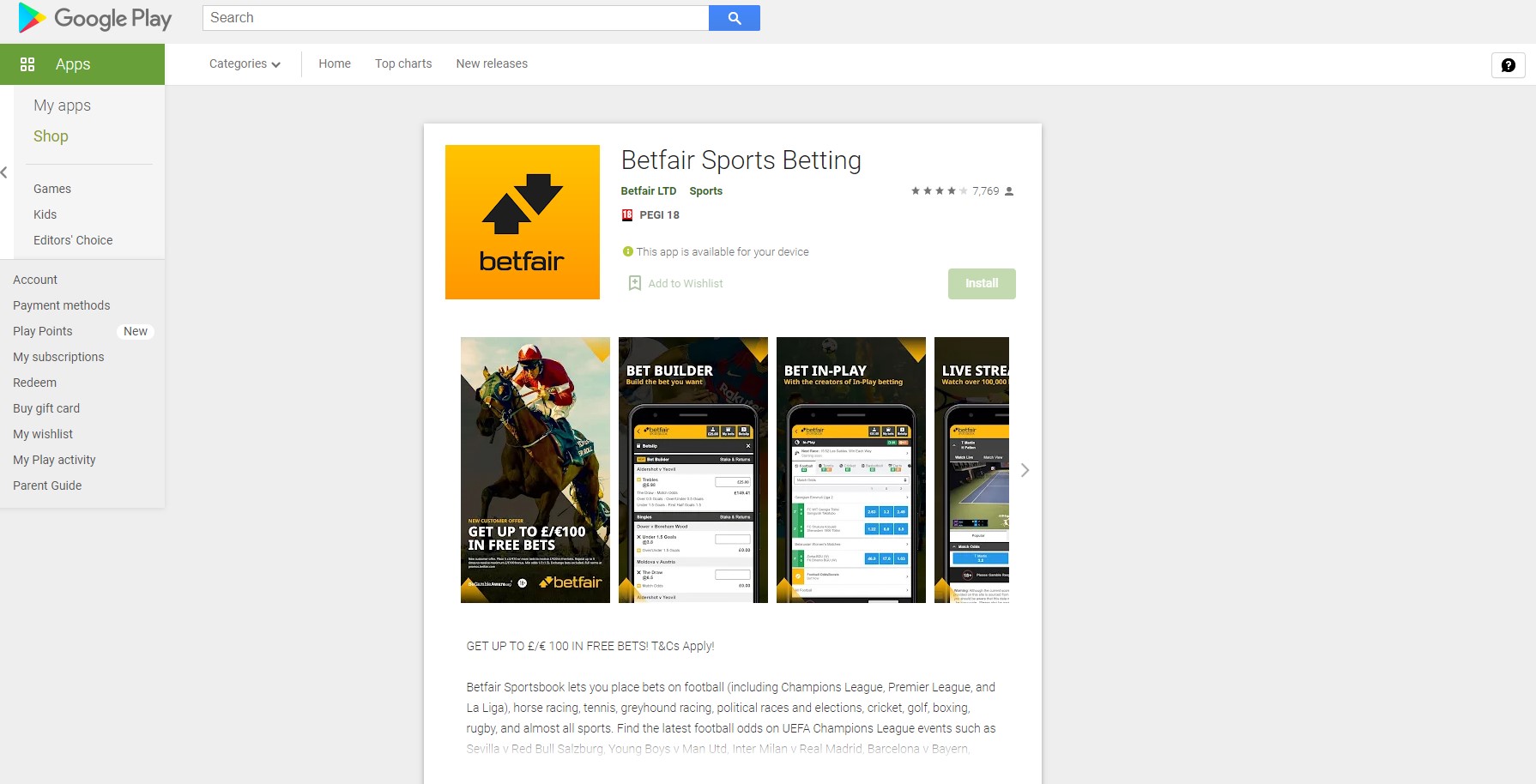 betfair android apk app