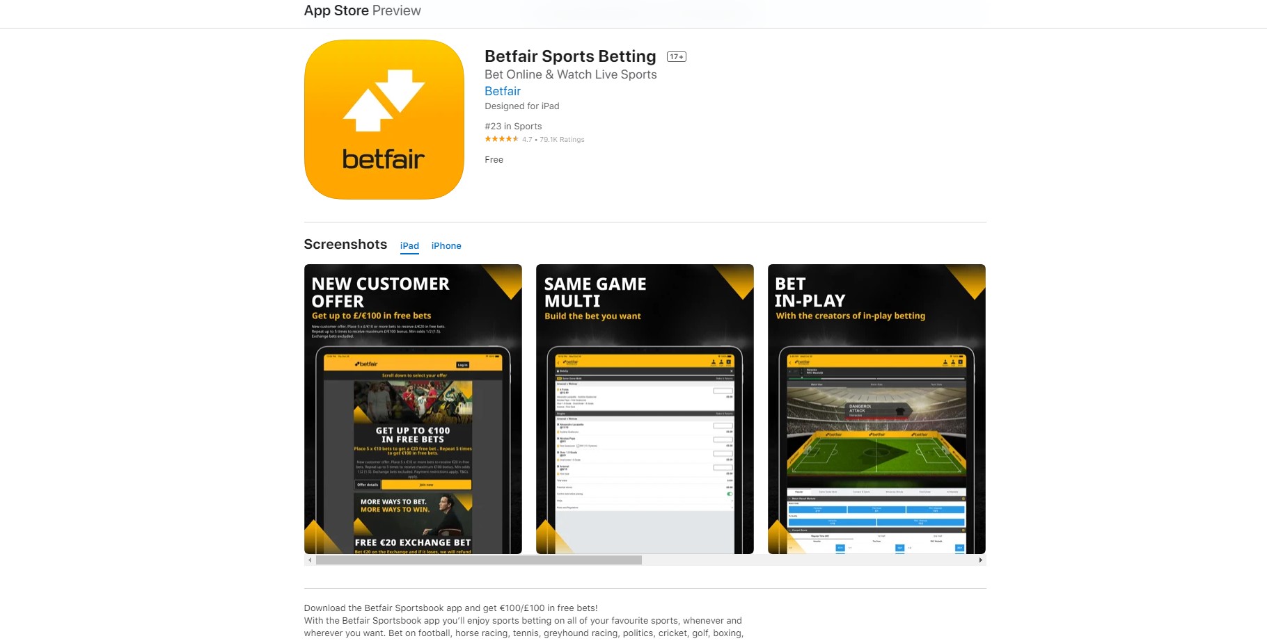 betfair ios app for iphone