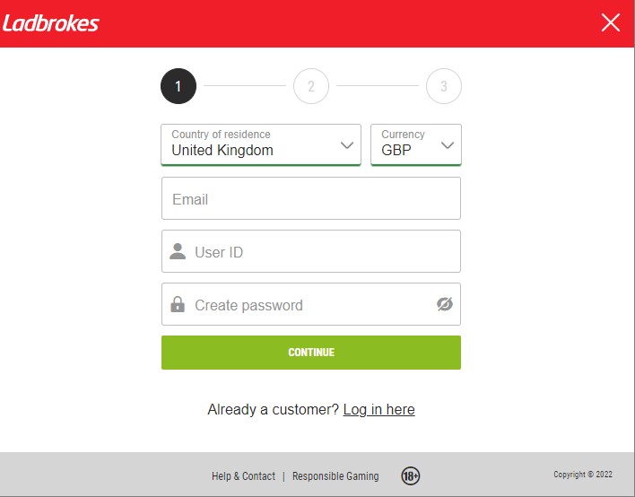 ladbrokes login and registration