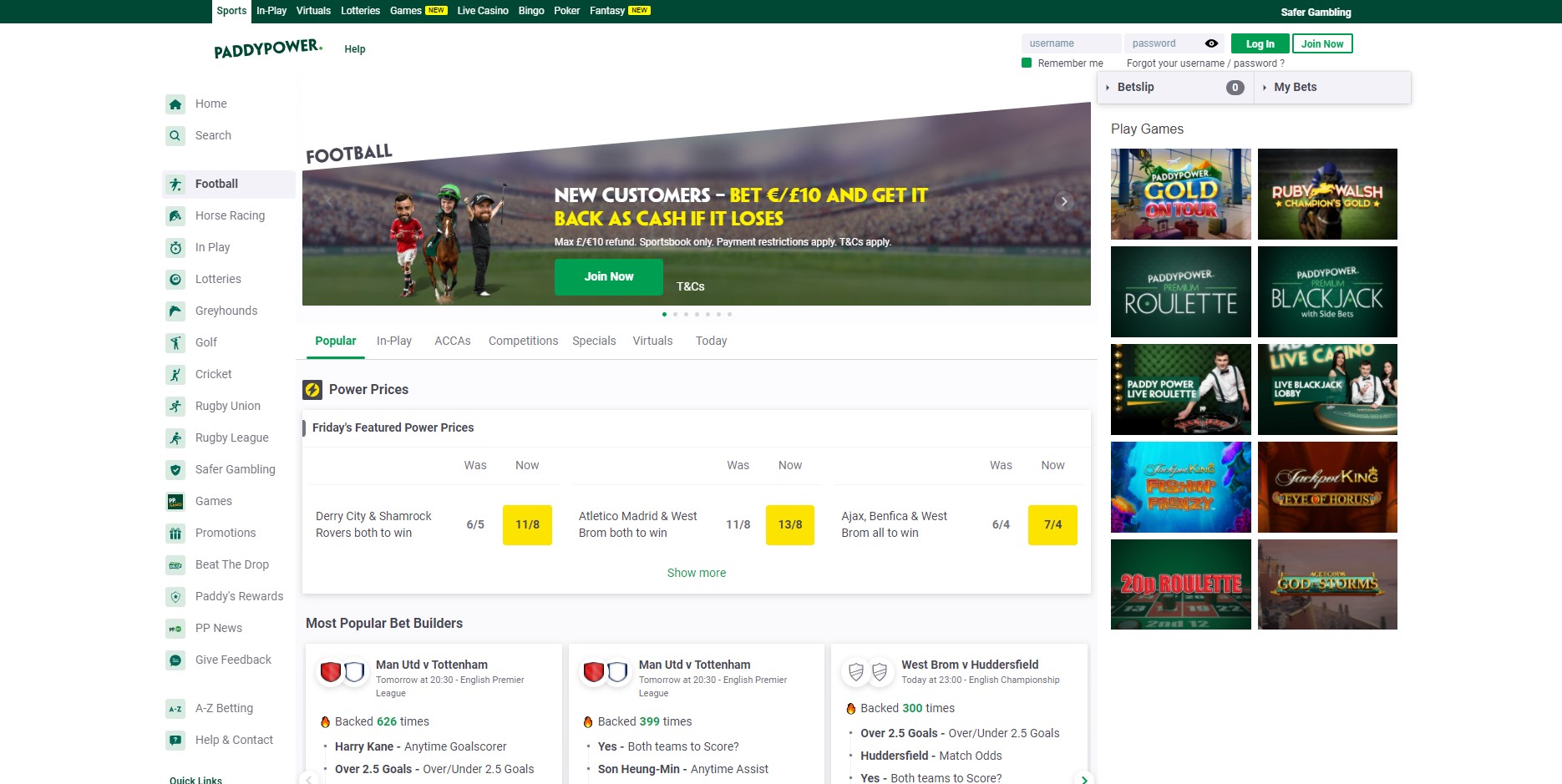 Paddypower football betting